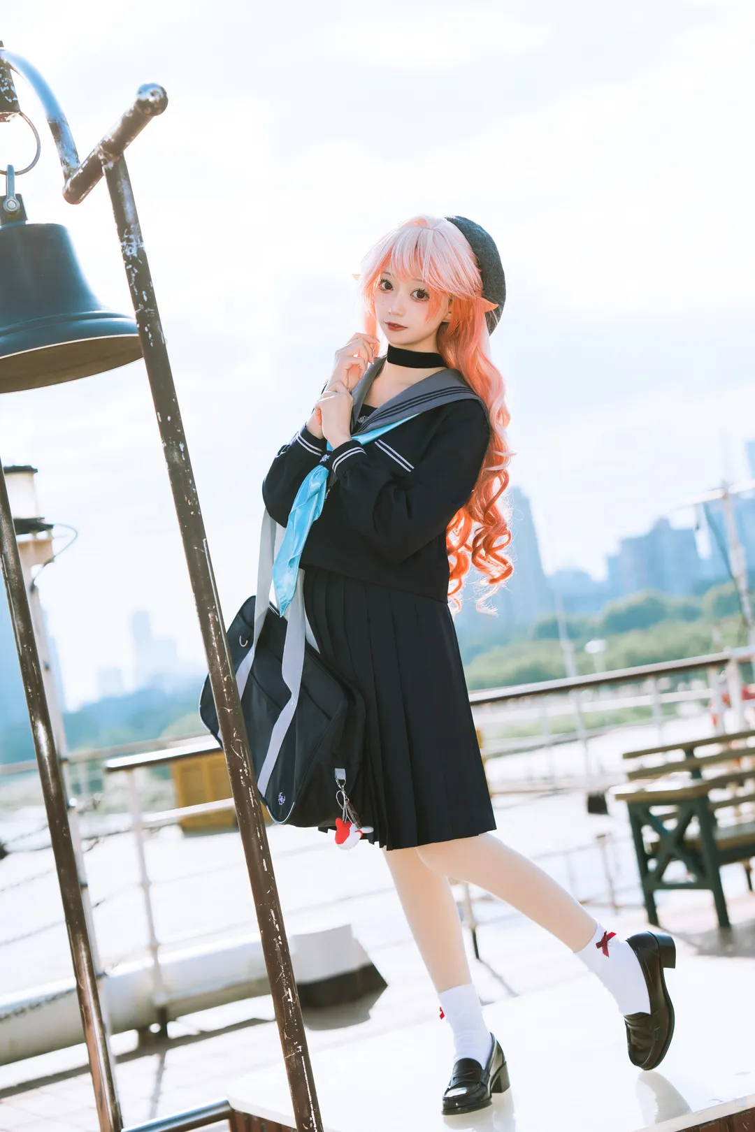 【明日方舟遙cos】江風裡的水手服小偶像 - 第 7 張