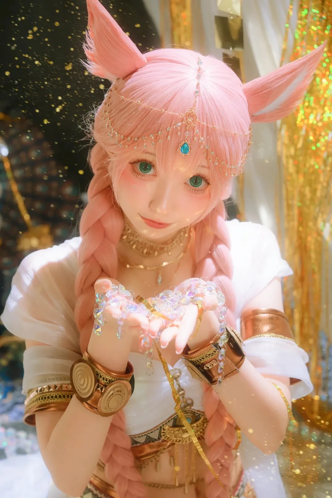 【最終幻想14貓娘cos】異域風情幻化穿搭，打工人的金幣全砸這套了 - 第 1 張