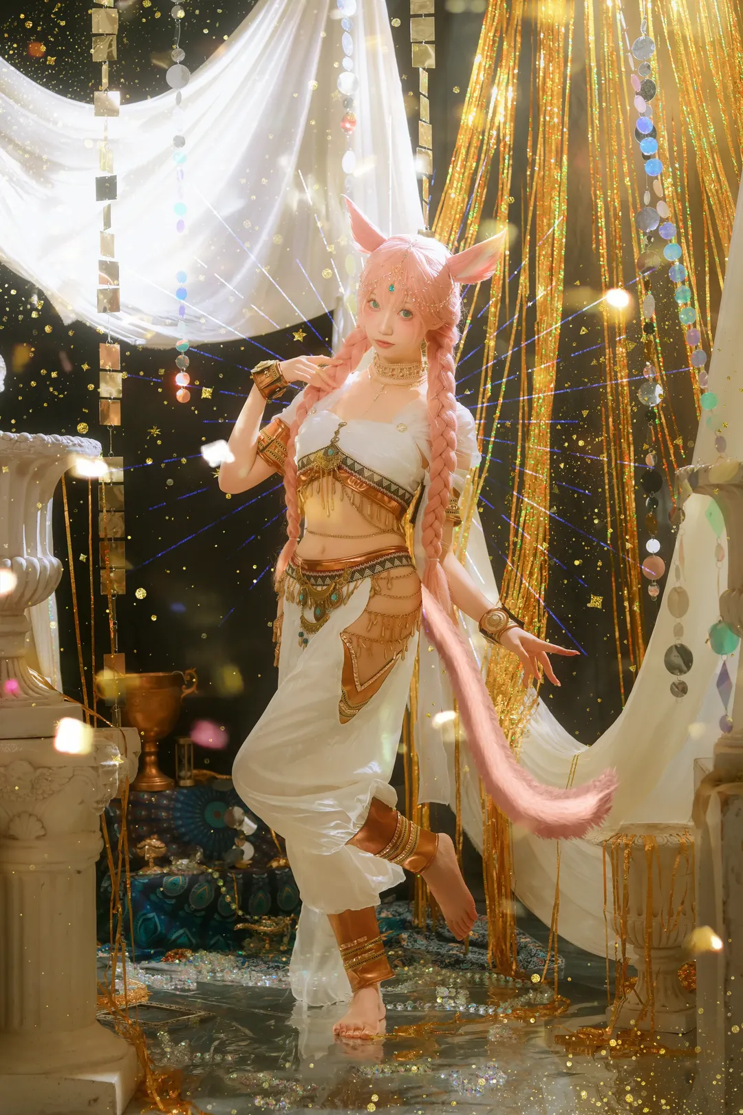 【最終幻想14貓娘cos】異域風情幻化穿搭，打工人的金幣全砸這套了 - 第 2 張