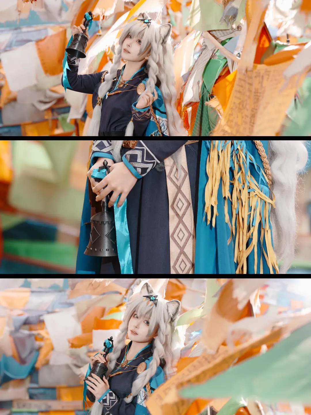 【初雪cos】明日方舟少女祈祷，直出滤镜下的异域风情 - 第 1 张