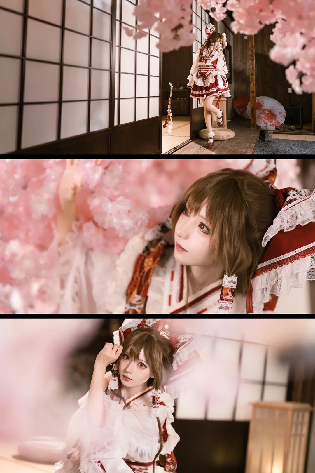 【博麗靈夢cos】神社裡的春日時光與紅白裙襬 - 第 2 張