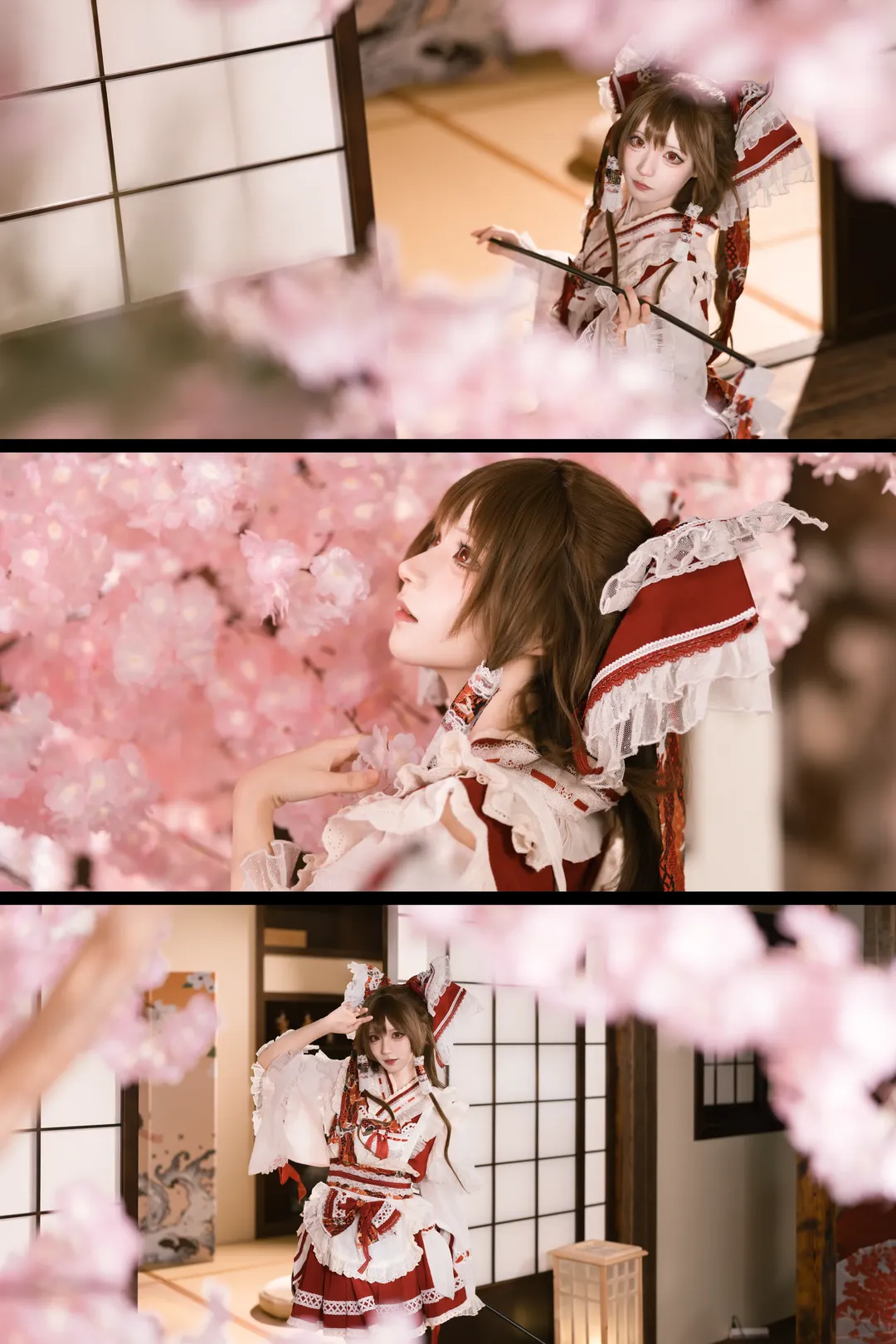【博麗靈夢cos】神社裡的春日時光與紅白裙襬 - 第 3 張