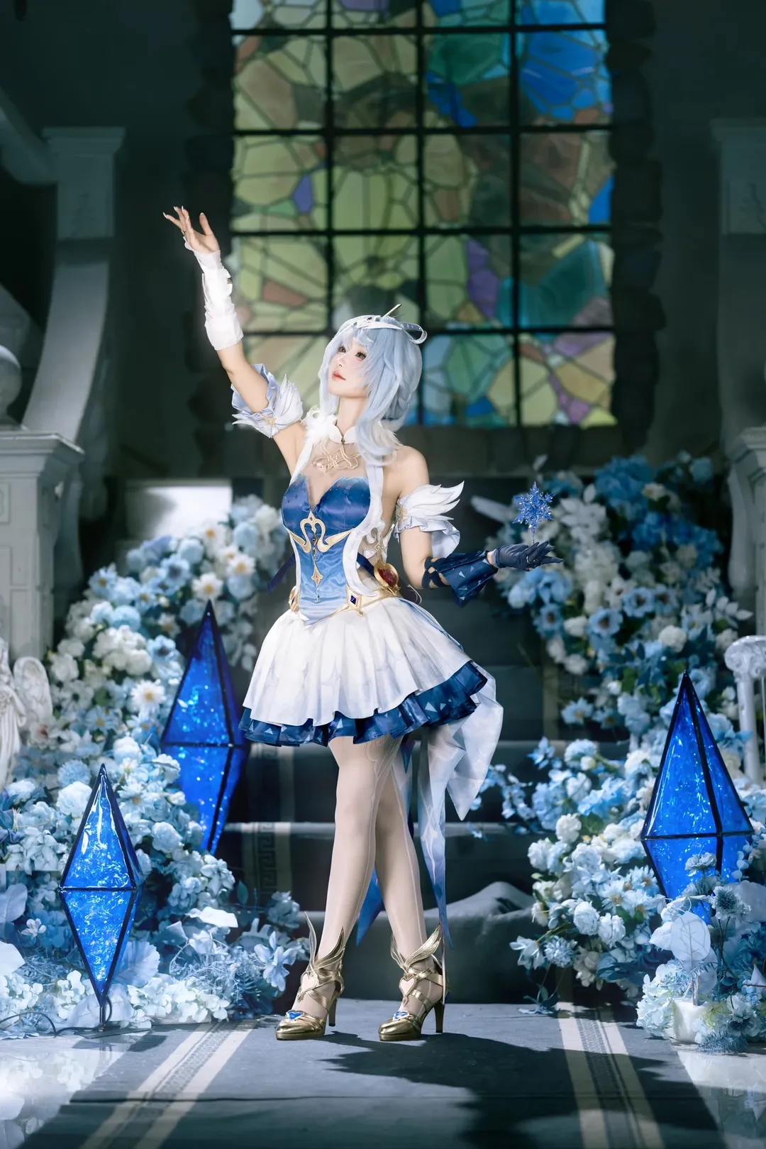 【奧黛塔cos】藍白裙與白絲的完美搭配 - 第 2 張