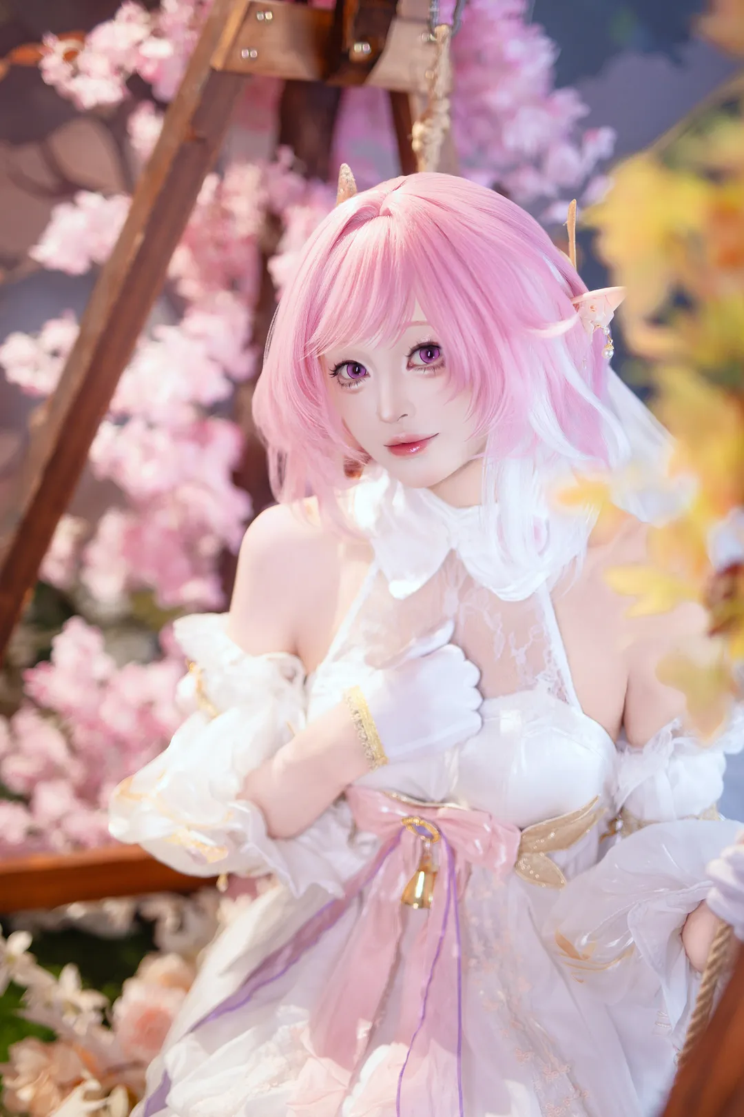 【爱莉希雅cos】崩坏三粉色妖精小姐的飞花之约 - 第 1 张