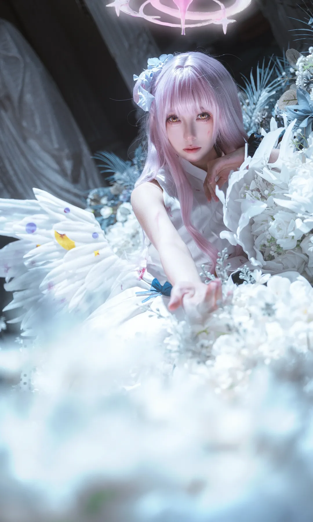 【圣园未花cos】坠入纯白花海的梦幻时刻 - 第 2 张