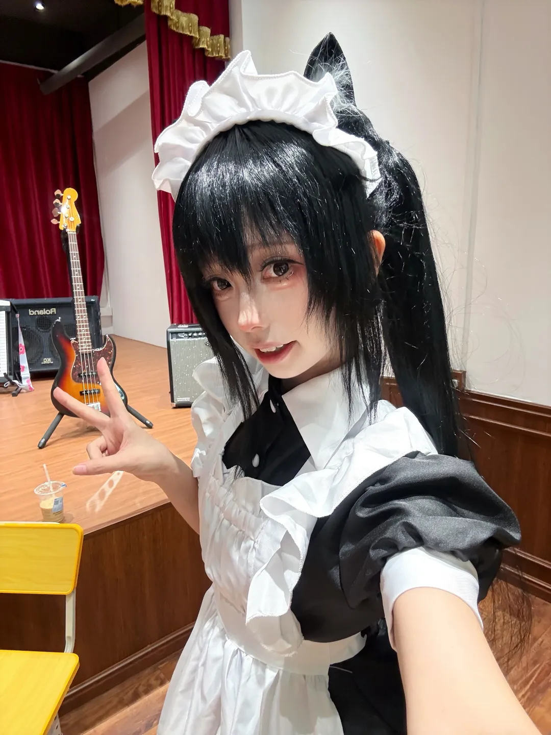 【梓喵cos】轻音少女的猫耳女仆自拍记录 - 第 1 张