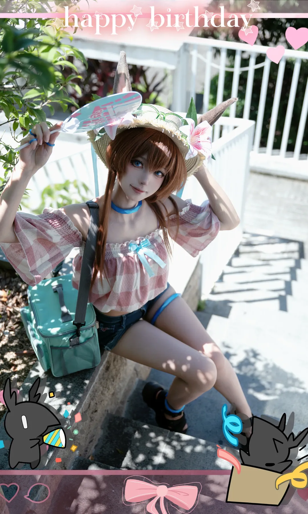 阿米婭cos 明日方舟夏日休閒風裝扮，森空島三週年慶生接力 - 第 1 張