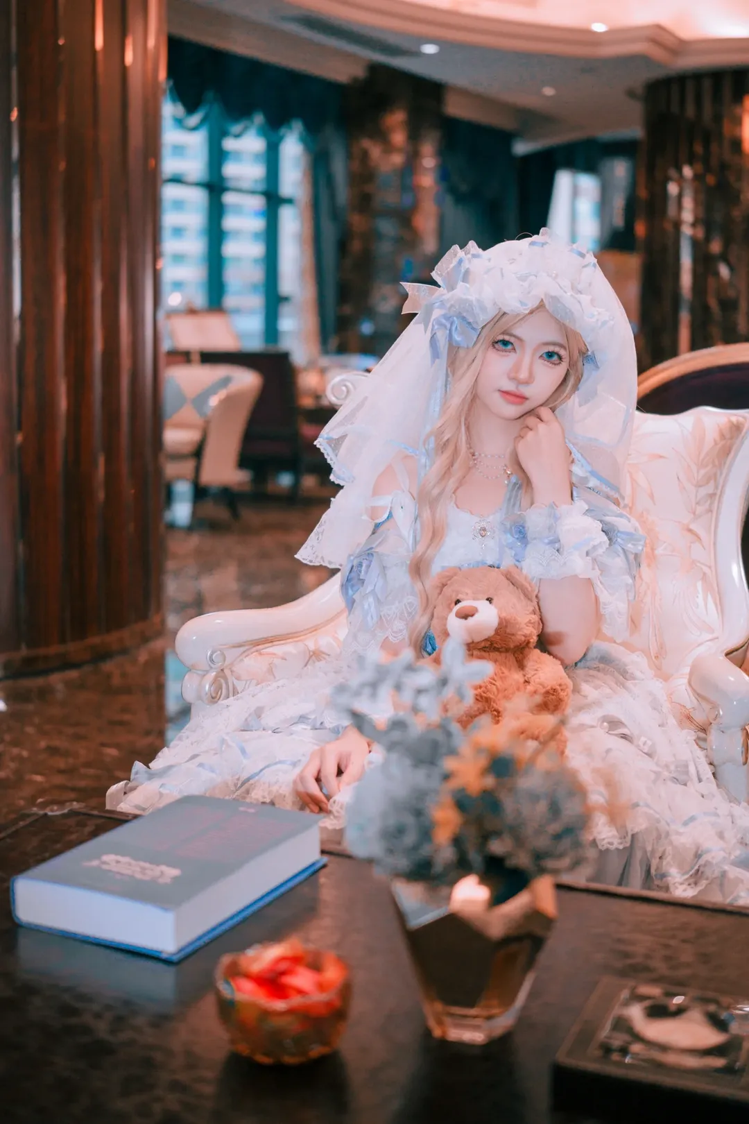 藍白Lolita洋裝室內拍攝分享 - 第 4 張