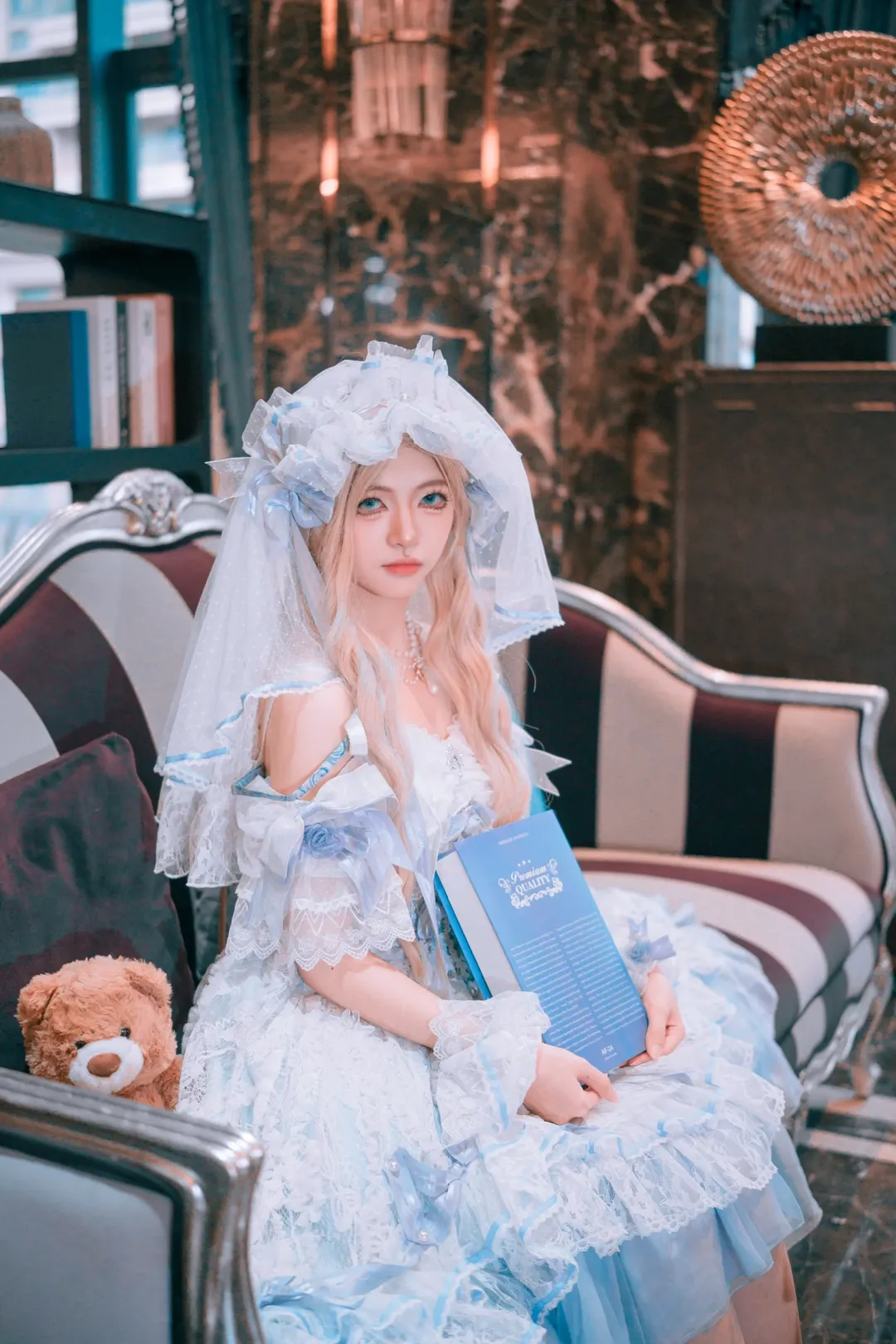 藍白Lolita洋裝室內拍攝分享 - 第 7 張