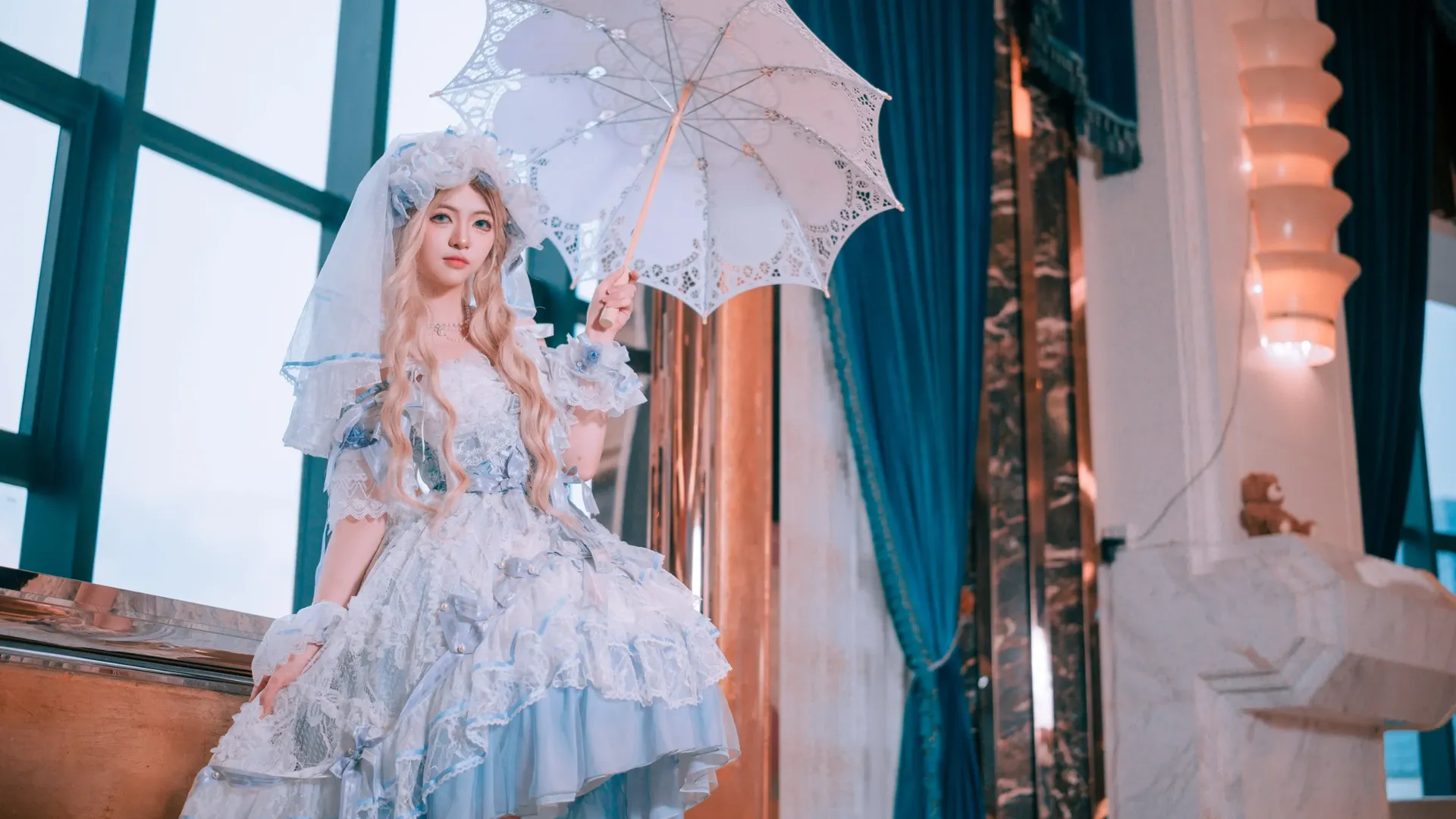 藍白Lolita洋裝室內拍攝分享 - 第 9 張