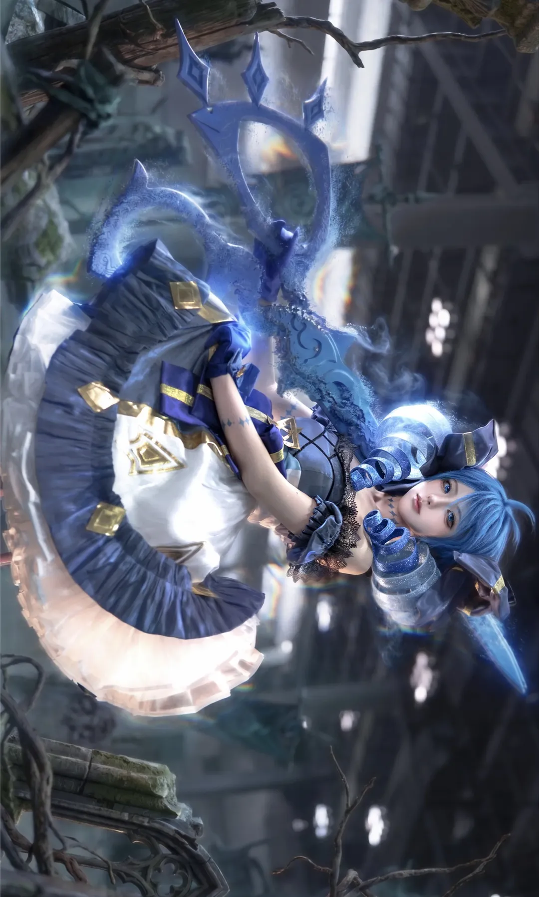 【格溫cos】英雄聯盟裡的藍髮魔法少女場照 - 第 1 張