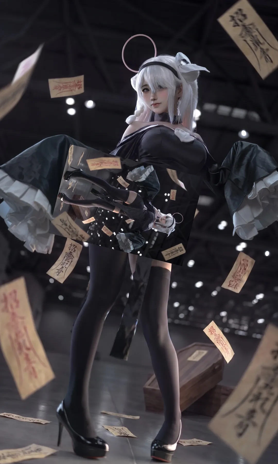 【普拉娜cos】蔚蓝档案暗黑旗袍风视觉速写 - 第 1 张