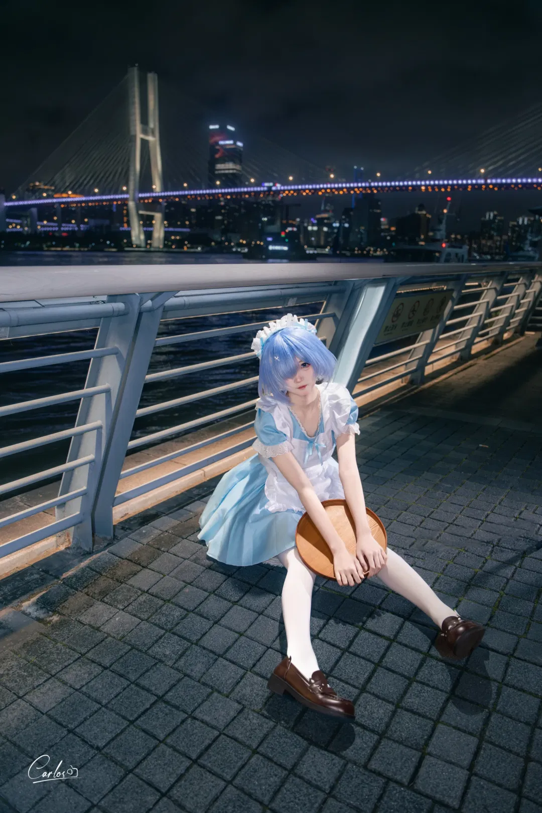 【蕾姆cos】Re從零開始江畔夜景，帶著剛出爐的麵包一起看江景 - 第 1 張