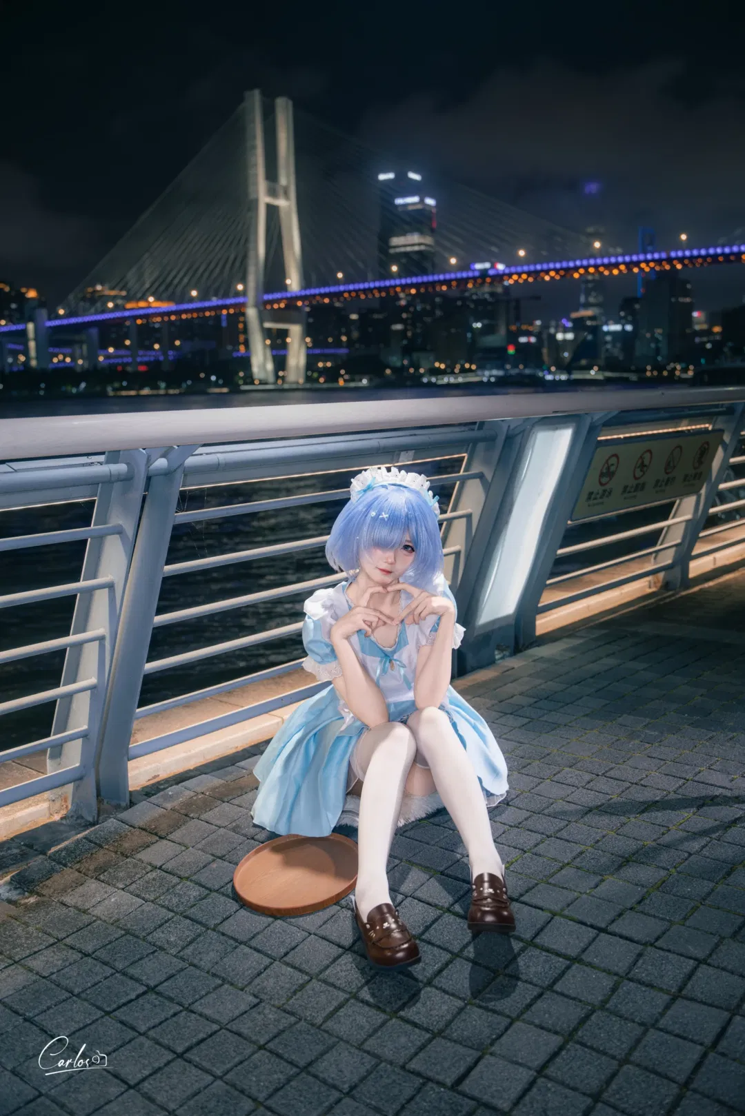 【蕾姆cos】Re從零開始江畔夜景，帶著剛出爐的麵包一起看江景 - 第 4 張