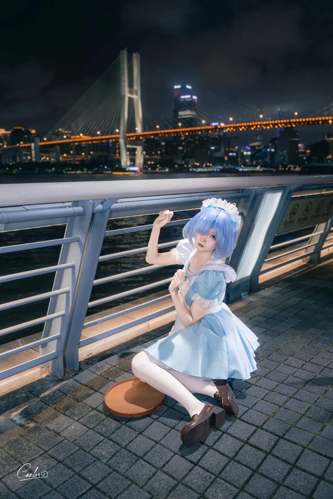 【蕾姆cos】Re從零開始江畔夜景，帶著剛出爐的麵包一起看江景 - 第 6 張