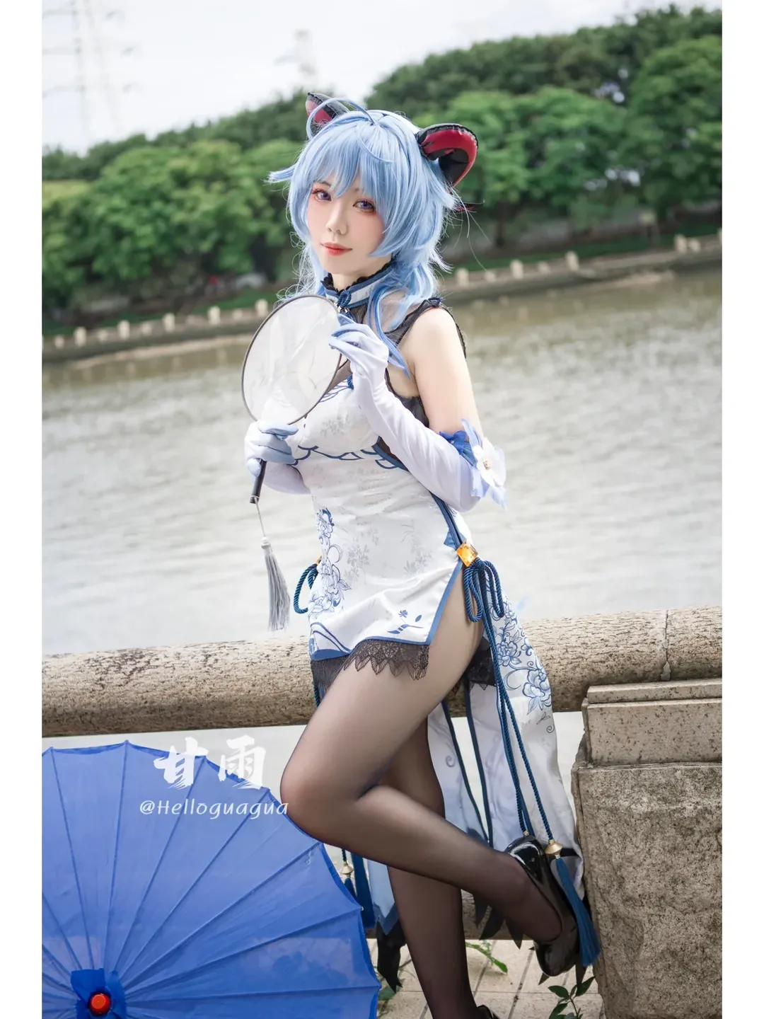 【甘雨cos】原神甘雨穿旗袍搭配黑絲，在廣州螢火蟲漫展的獨特魅力 - 第 2 張