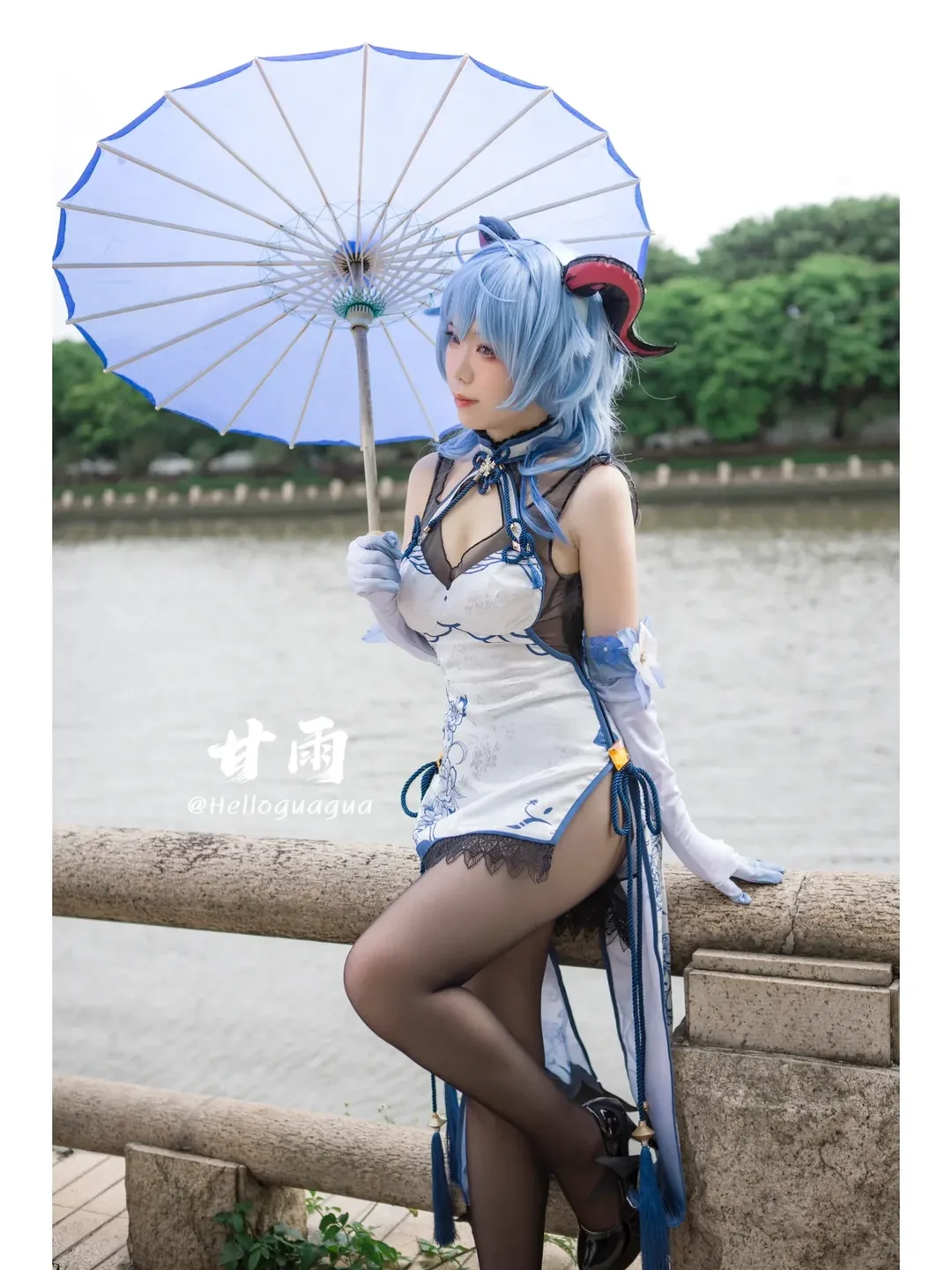 【甘雨cos】原神甘雨穿旗袍搭配黑絲，在廣州螢火蟲漫展的獨特魅力 - 第 5 張