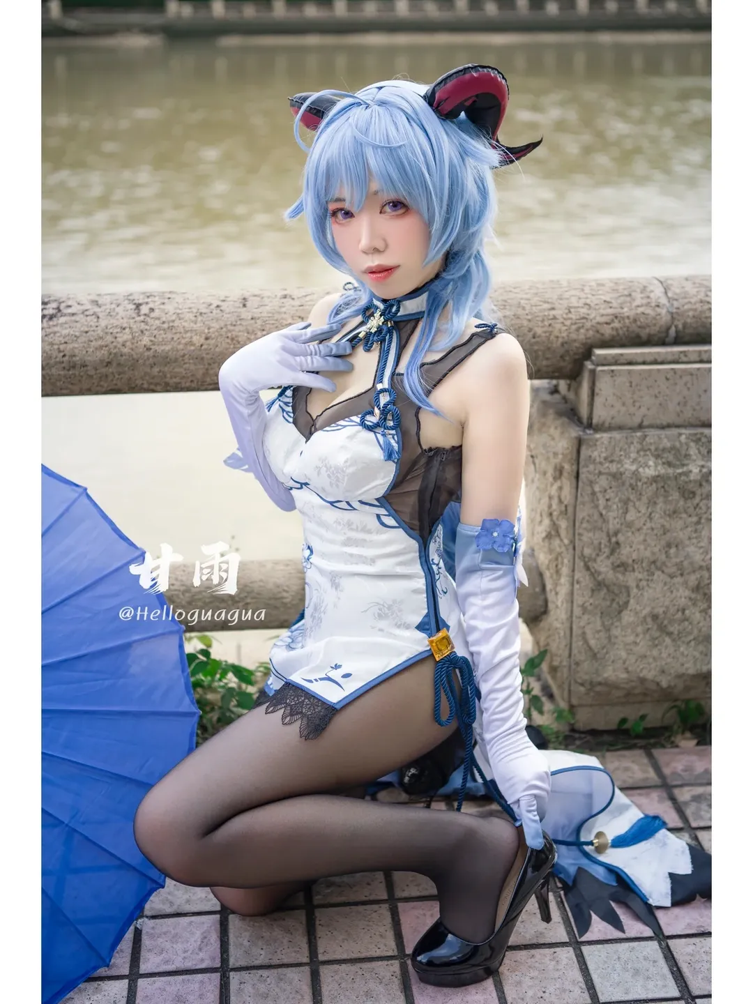 【甘雨cos】原神甘雨穿旗袍搭配黑絲，在廣州螢火蟲漫展的獨特魅力 - 第 6 張
