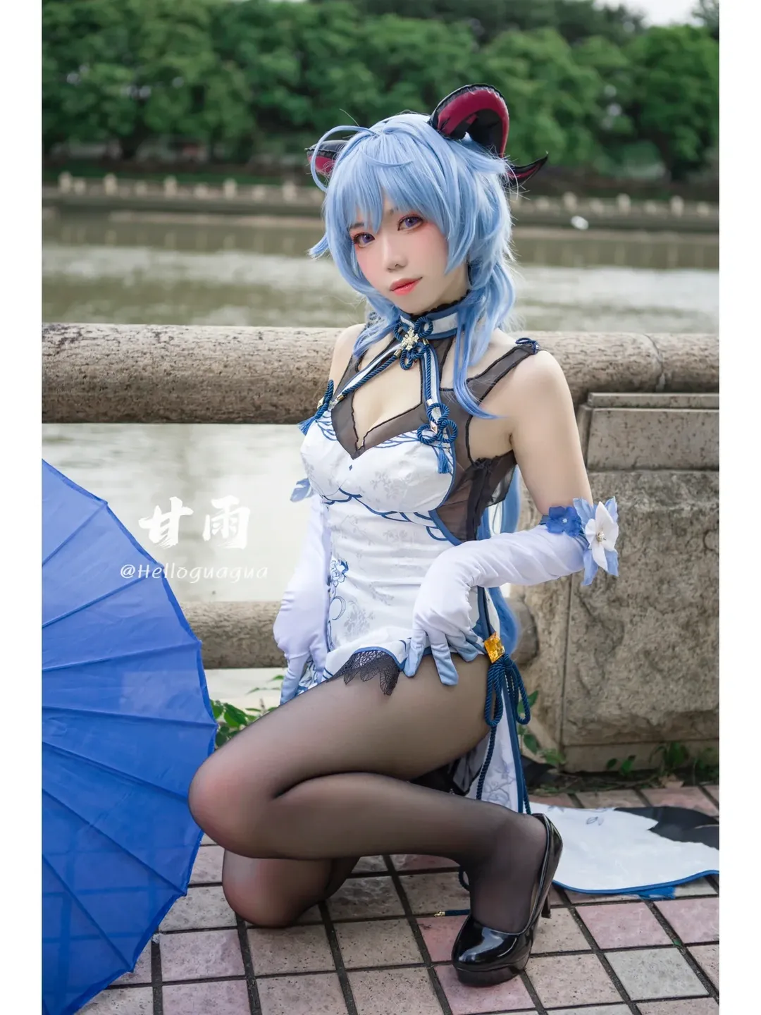 【甘雨cos】原神甘雨穿旗袍搭配黑絲，在廣州螢火蟲漫展的獨特魅力 - 第 7 張