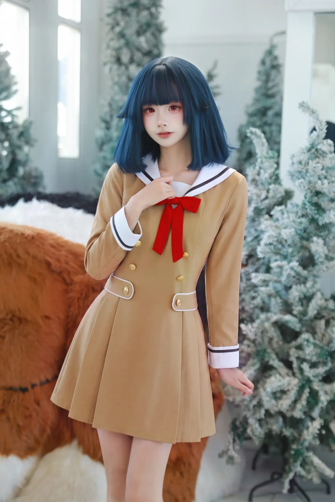 【牛込里美cos】BanG Dream! 冬日雪景里的水手服拍摄记录 - 第 2 张