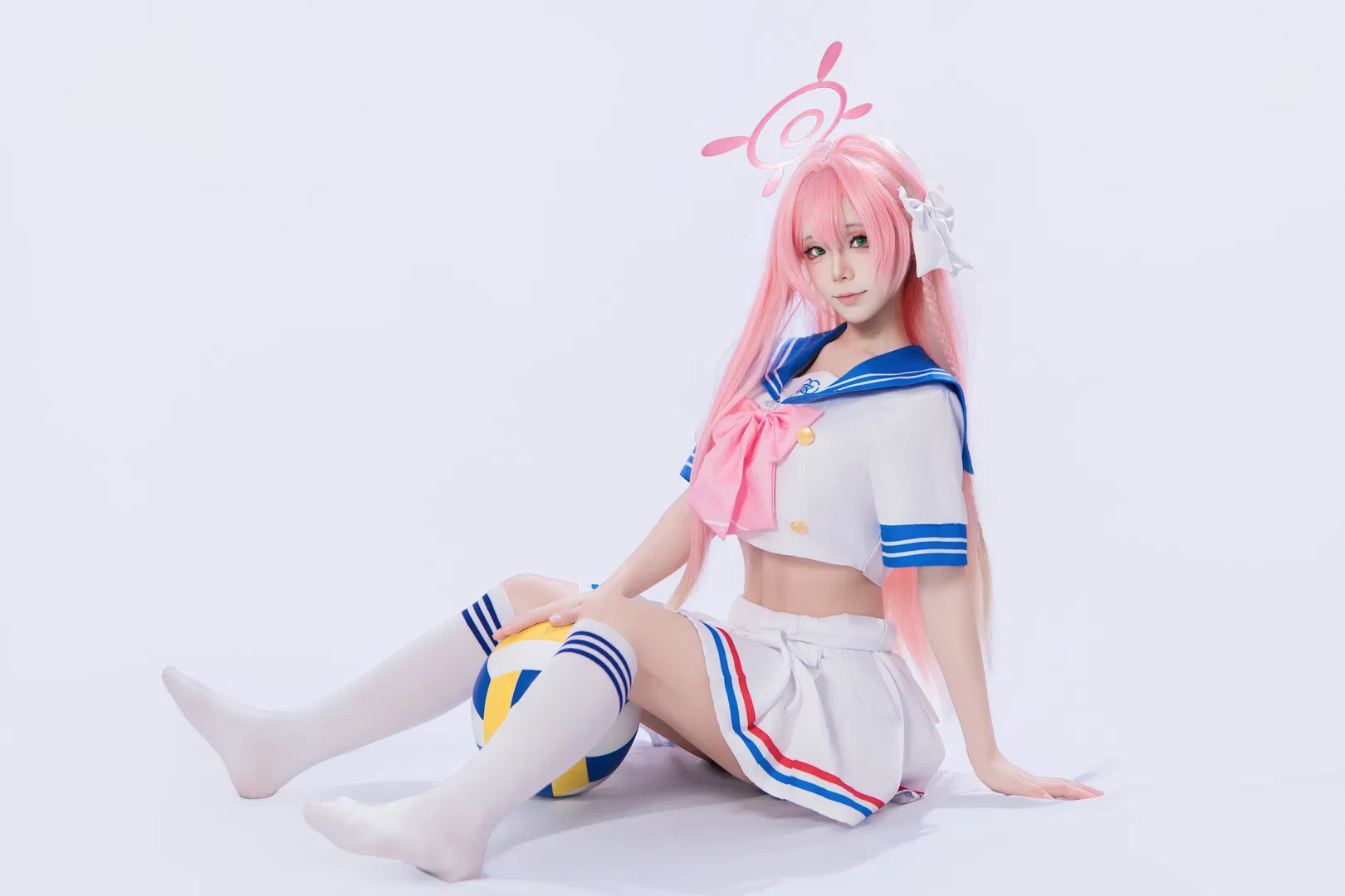 【浦和花子cos】粉色长发水手服的二次元拍摄 - 第 2 张
