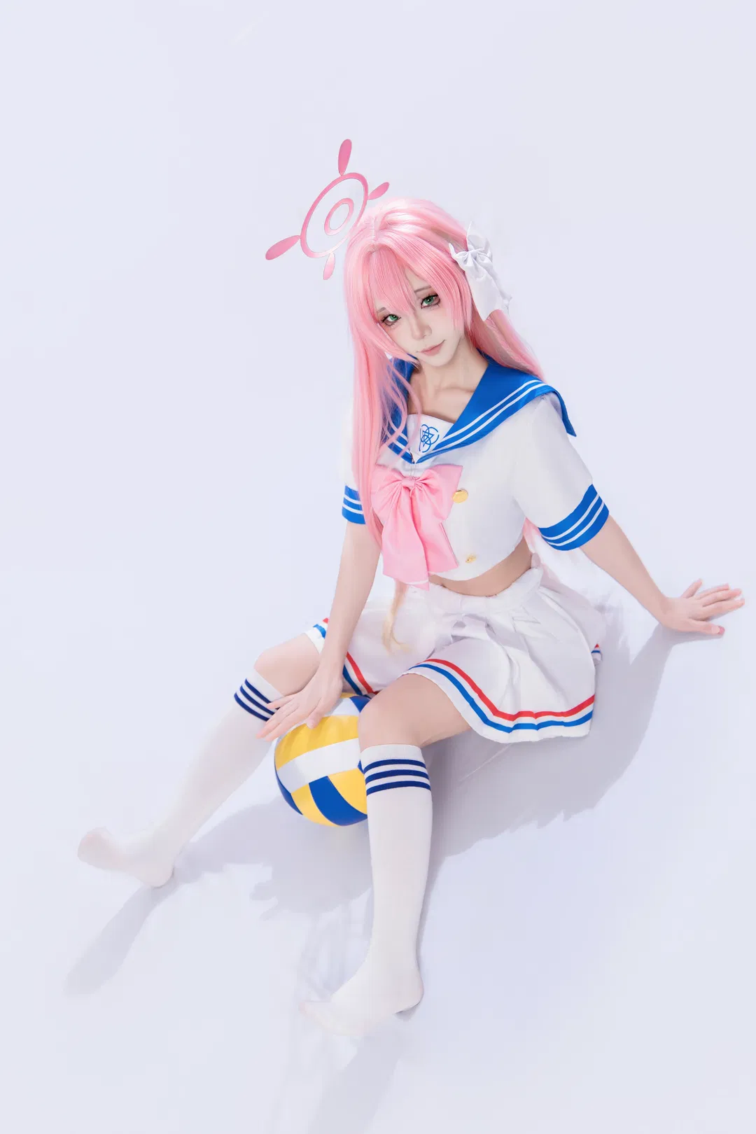 【浦和花子cos】粉色长发水手服的二次元拍摄 - 第 3 张