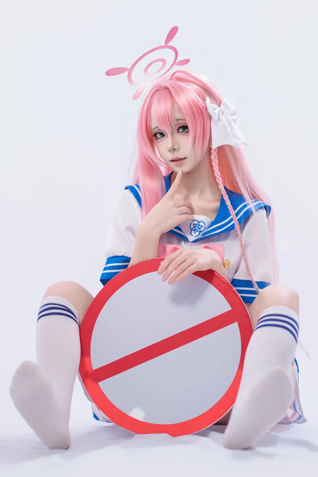 【浦和花子cos】粉色长发水手服的二次元拍摄 - 第 6 张