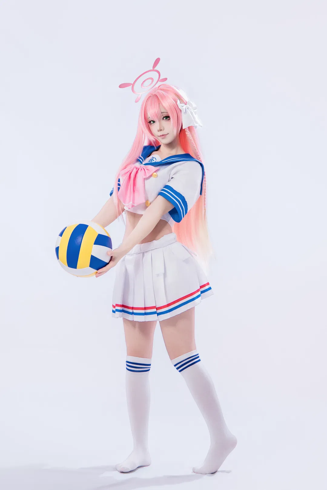 【浦和花子cos】粉色长发水手服的二次元拍摄 - 第 8 张