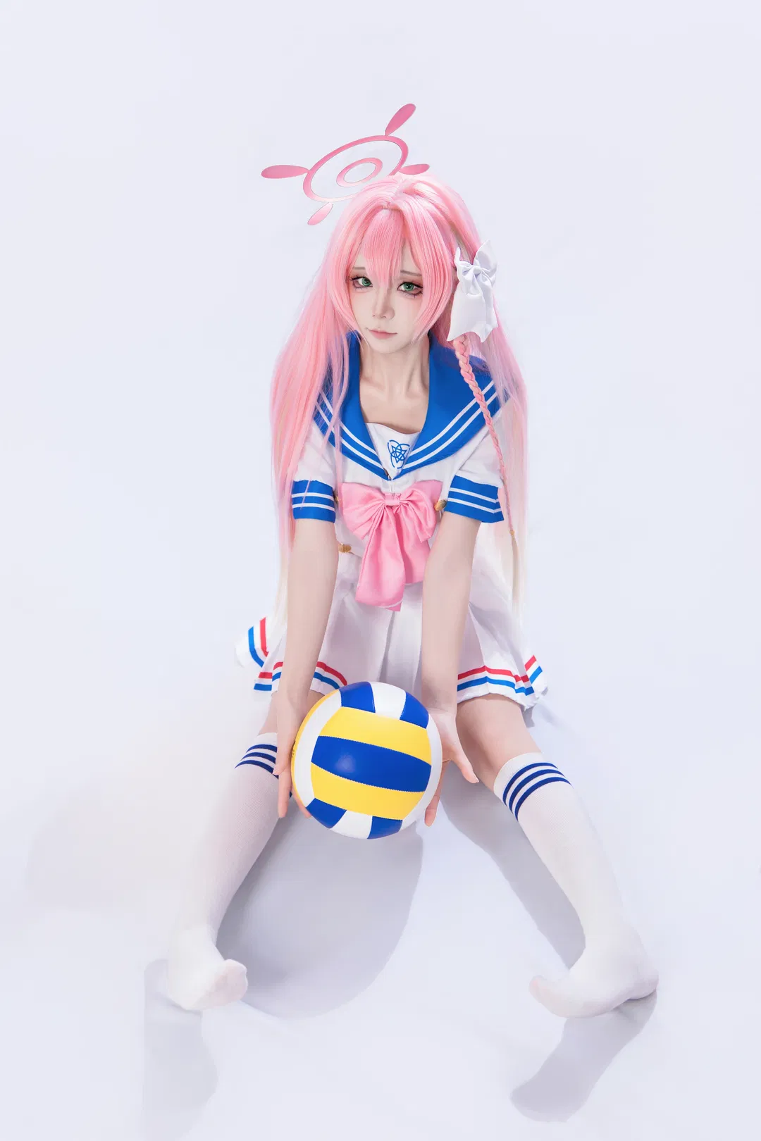 【浦和花子cos】粉色长发水手服的二次元拍摄 - 第 9 张