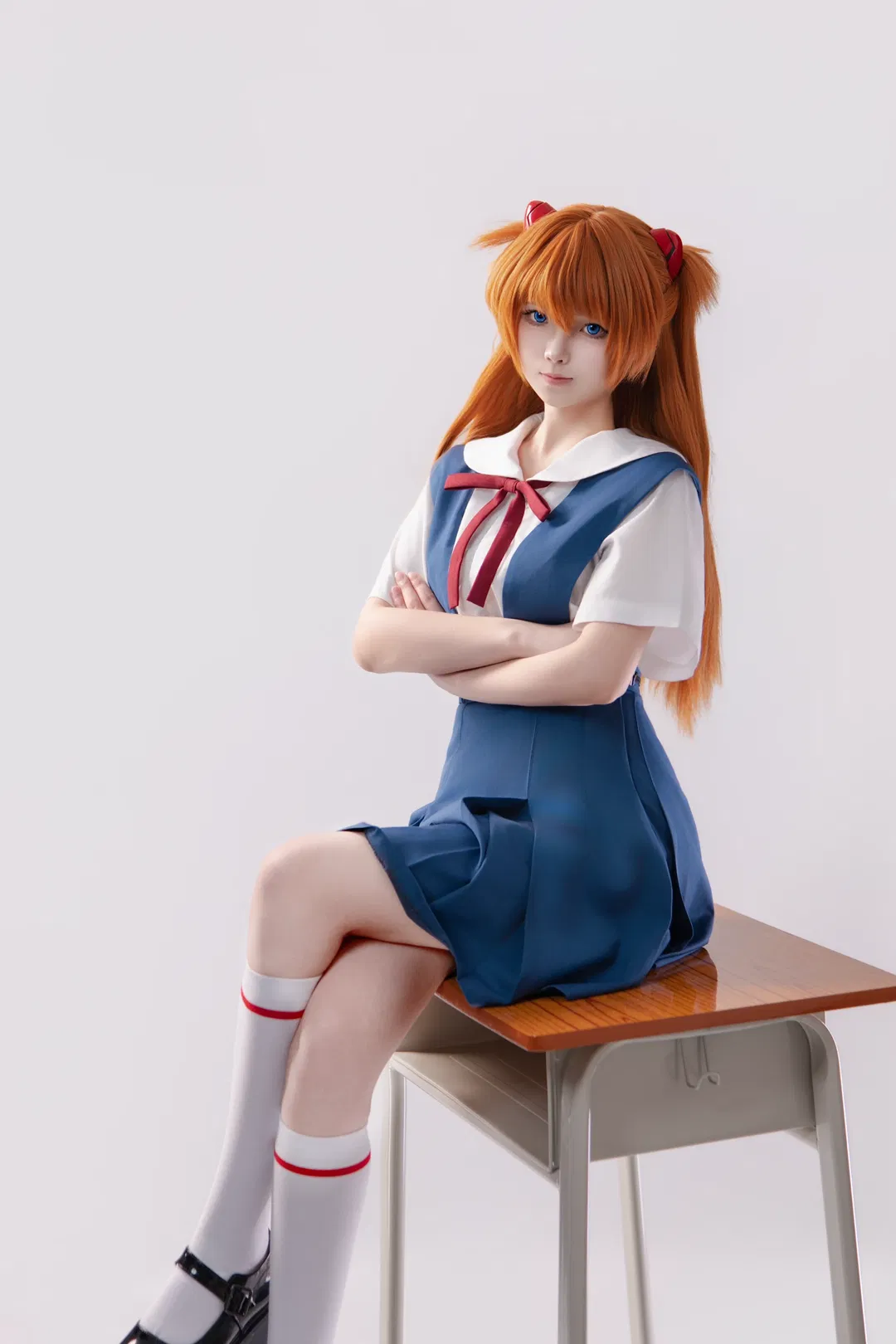 【明日香cos】新世纪福音战士经典校服九宫格拍照姿势分享 - 第 11 张