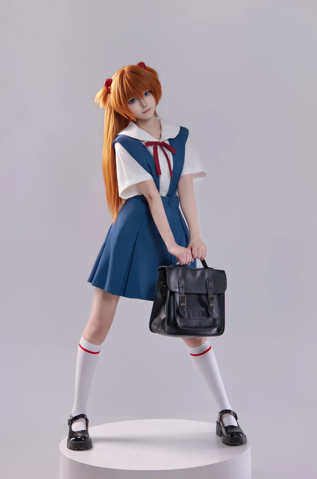 【明日香cos】新世纪福音战士经典校服九宫格拍照姿势分享 - 第 14 张