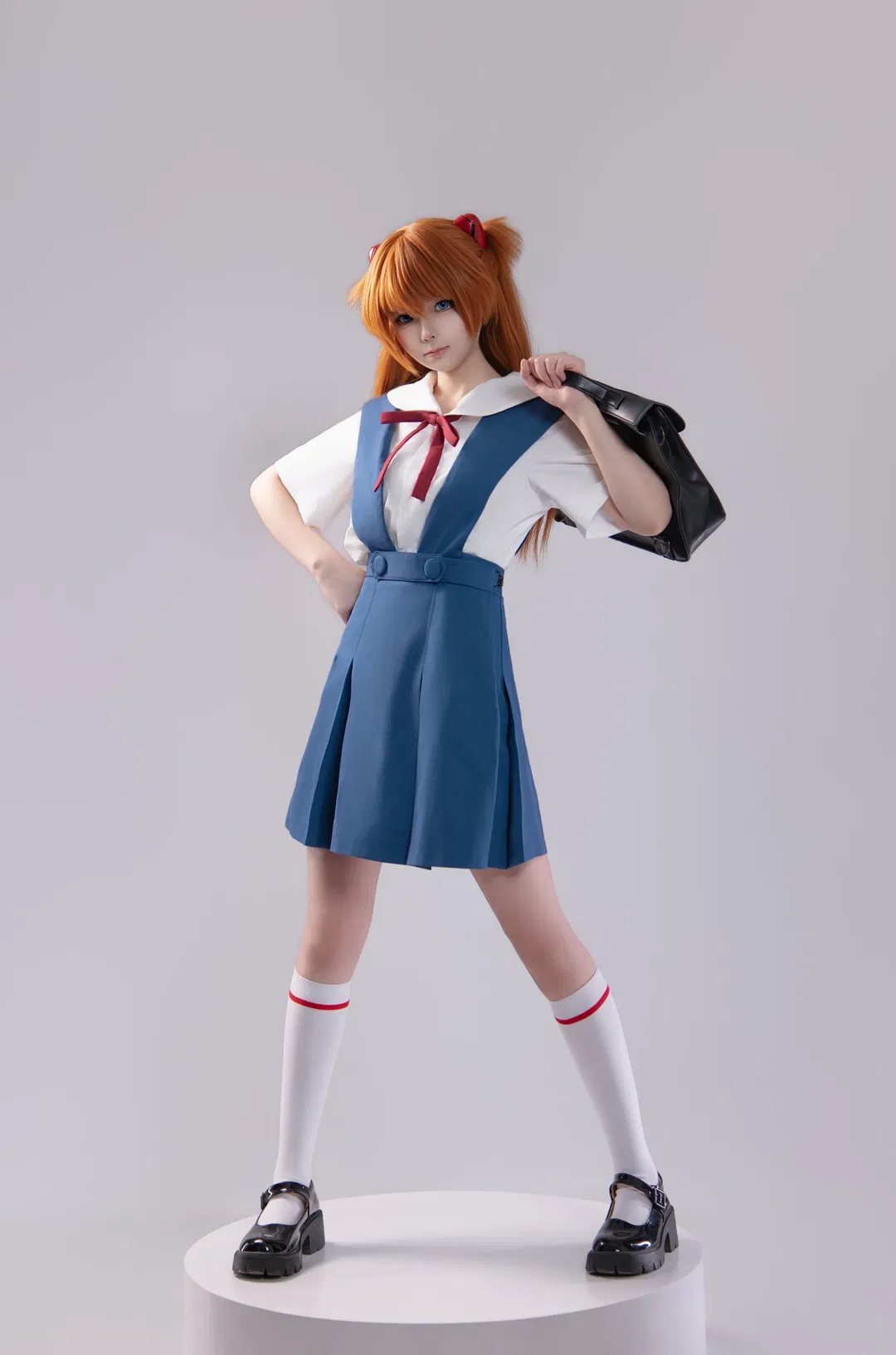 【明日香cos】新世纪福音战士经典校服九宫格拍照姿势分享 - 第 15 张