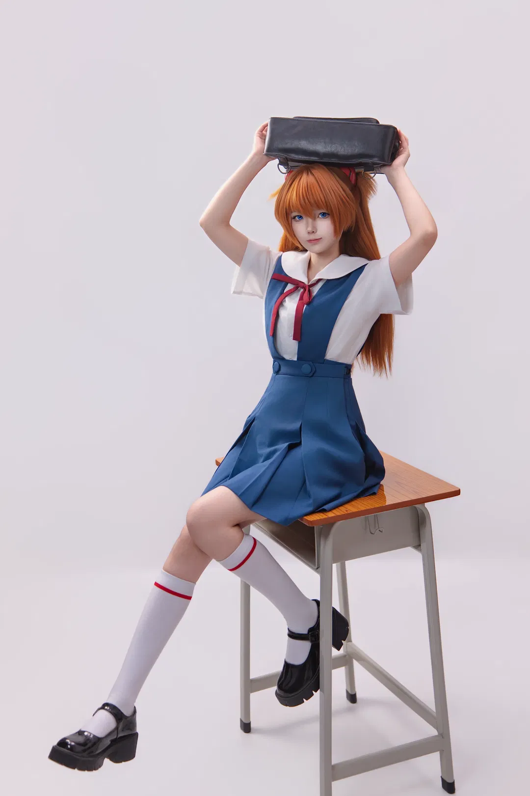 【明日香cos】新世纪福音战士经典校服九宫格拍照姿势分享 - 第 2 张