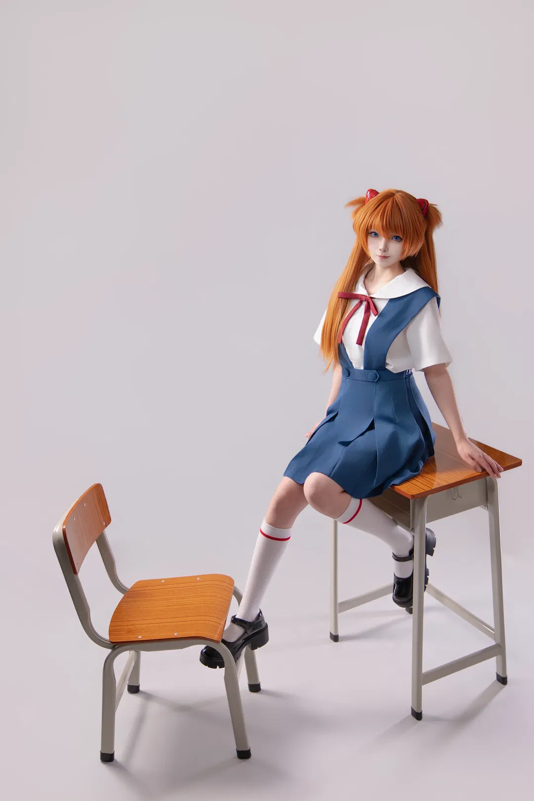 【明日香cos】新世纪福音战士经典校服九宫格拍照姿势分享 - 第 3 张