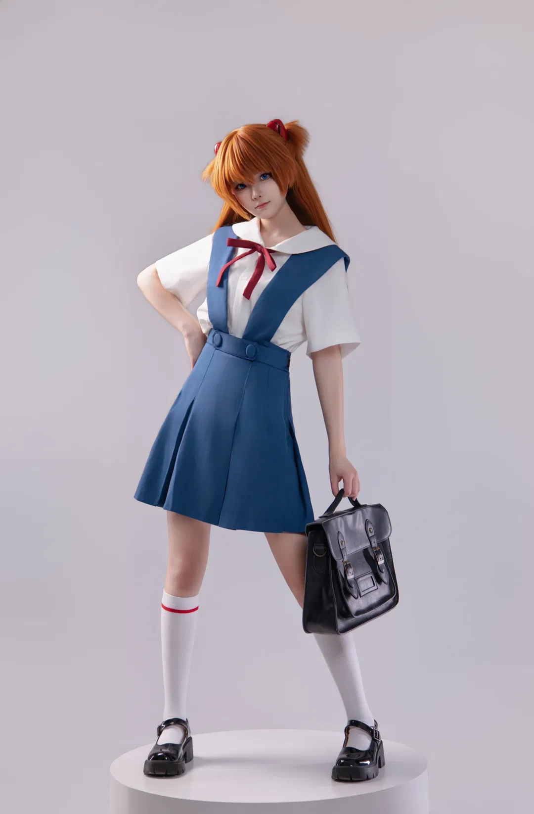 【明日香cos】新世纪福音战士经典校服九宫格拍照姿势分享 - 第 7 张