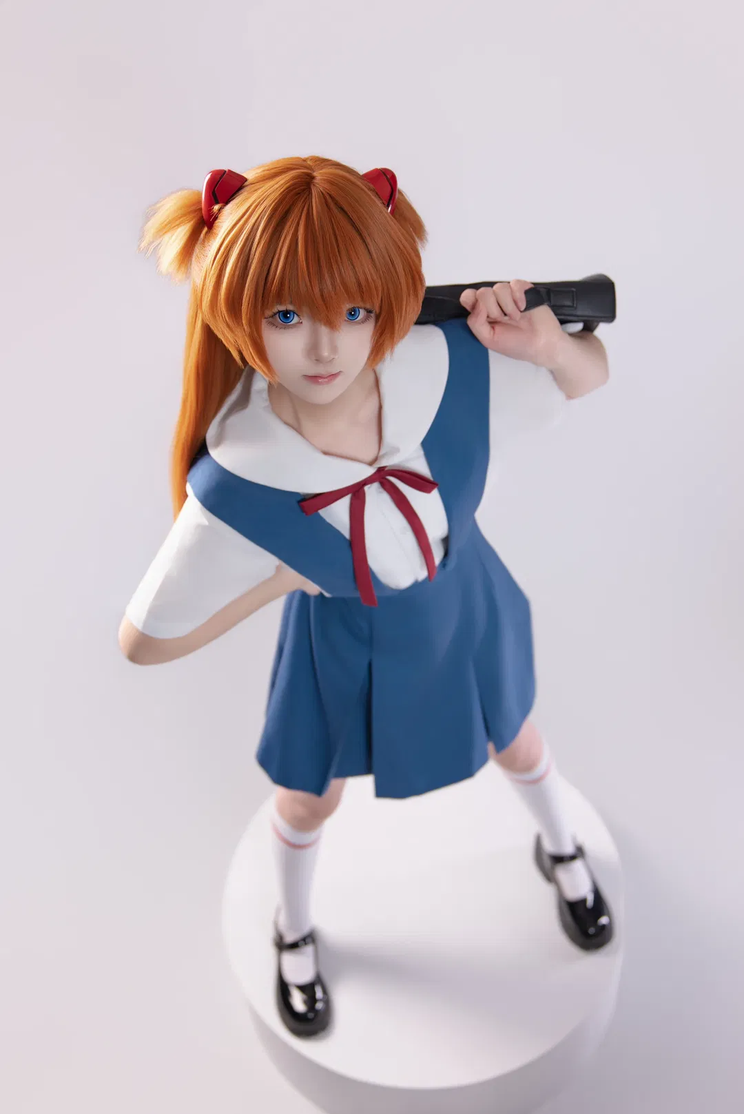 【明日香cos】新世纪福音战士经典校服九宫格拍照姿势分享 - 第 8 张