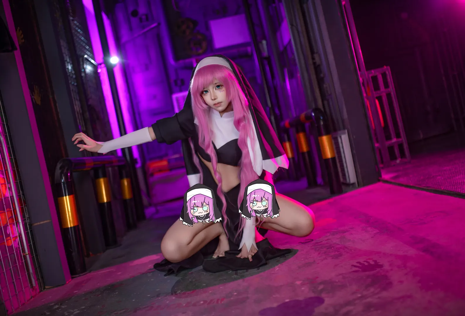 【珂珂cos】憧憬成为魔法少女的暗黑修女风 - 第 2 张