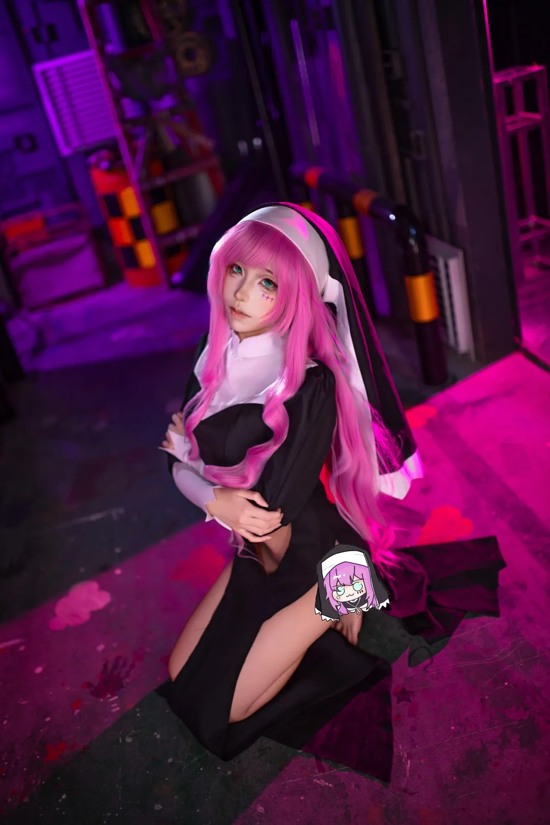 【珂珂cos】憧憬成为魔法少女的暗黑修女风 - 第 5 张