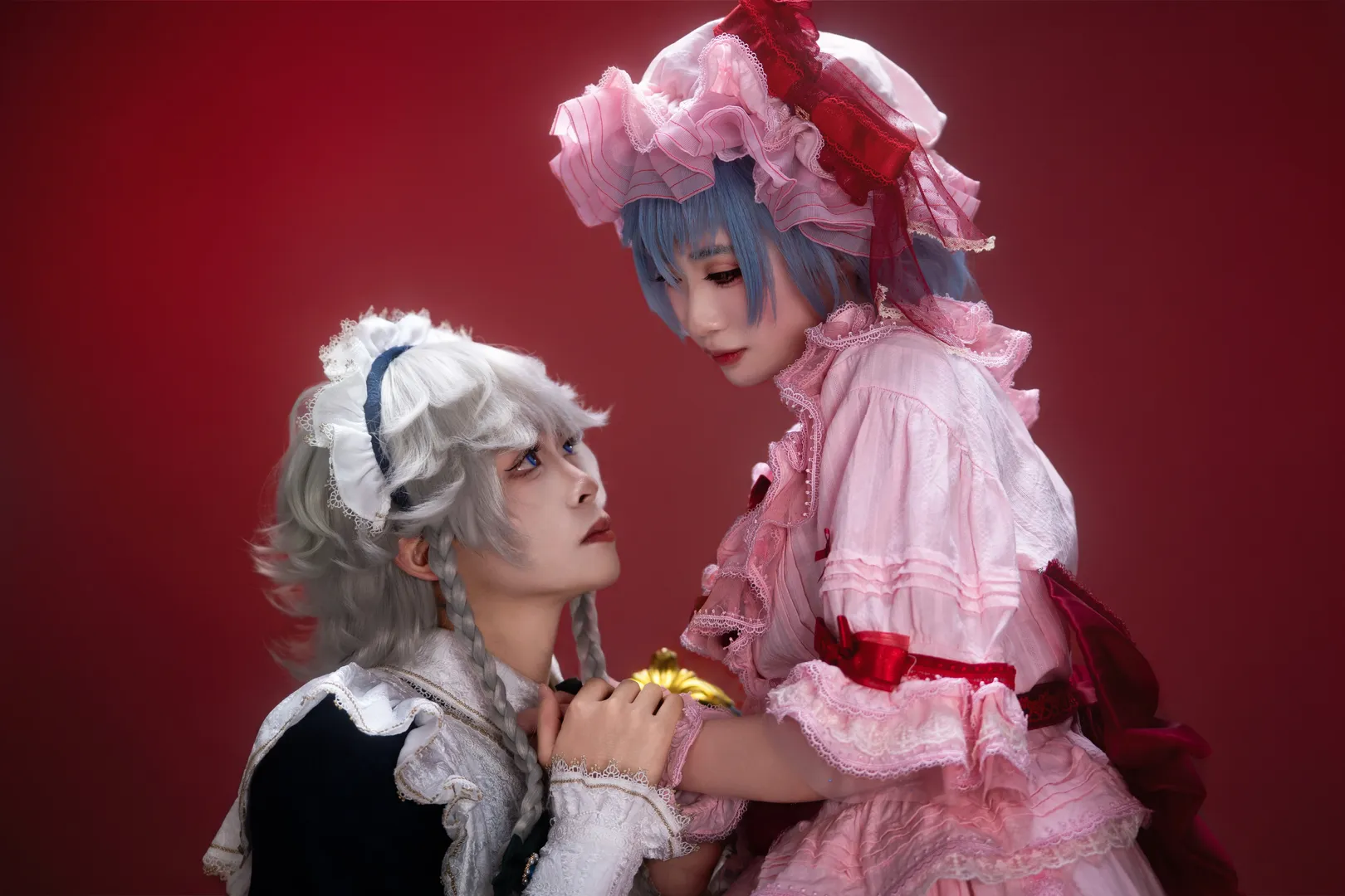 【蕾米莉亚与十六夜咲夜cos】东方project红魔馆的相聚 - 第 1 张