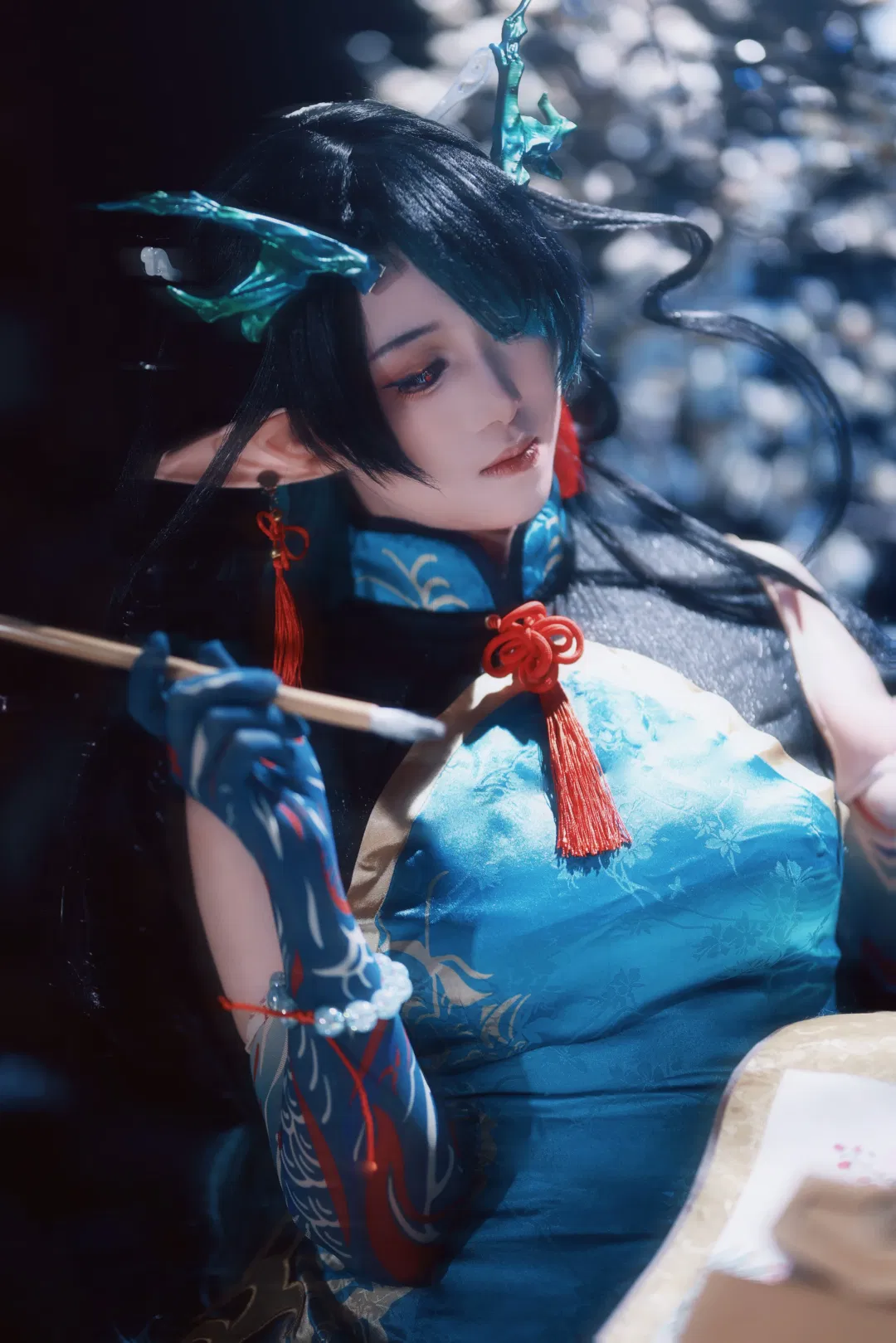 【夕cos】明日方舟水墨仙子，提笔绘卷 - 第 1 张