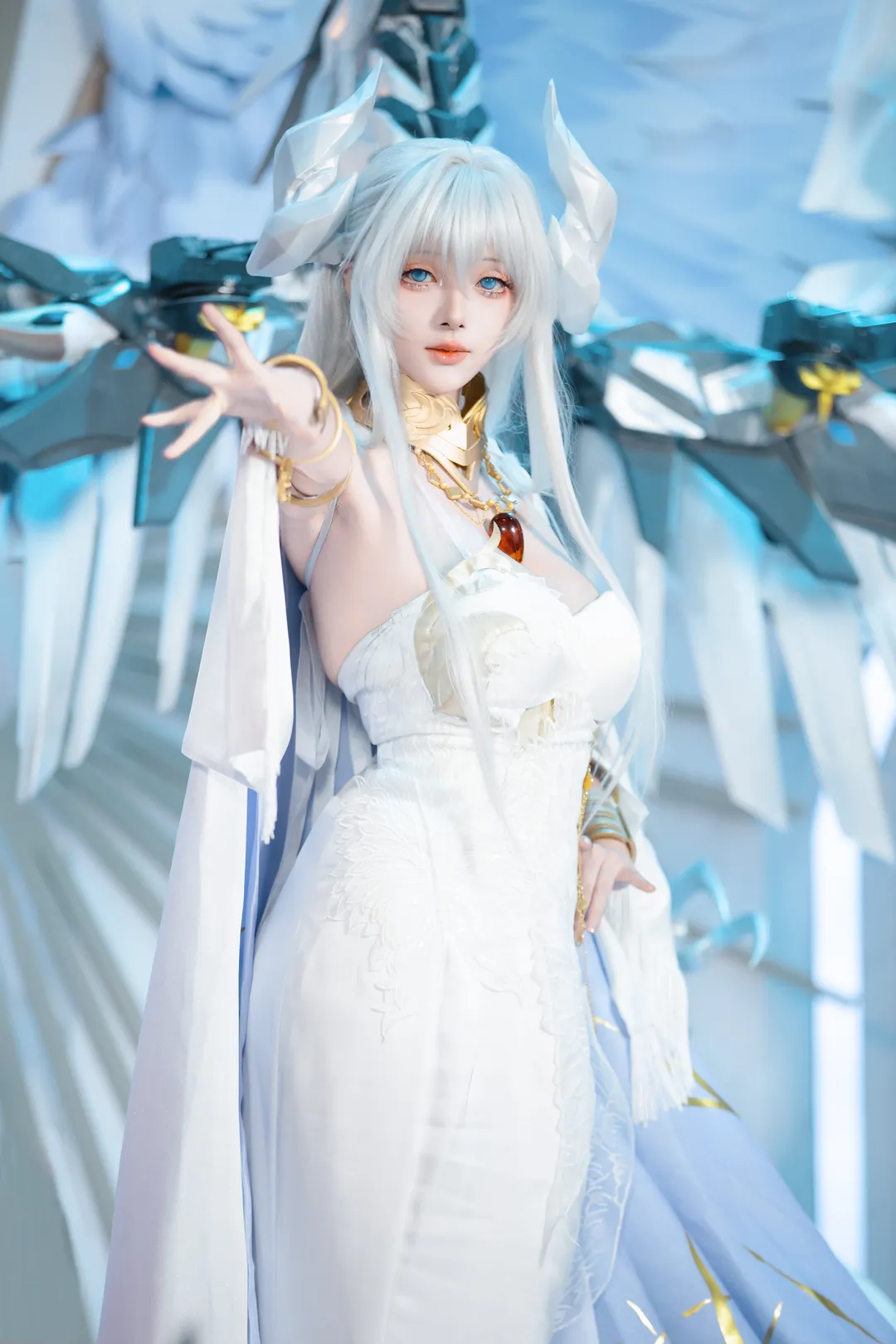 【瓦尔帕莱索cos】碧蓝航线白裙机械翼造型记录 - 第 4 张