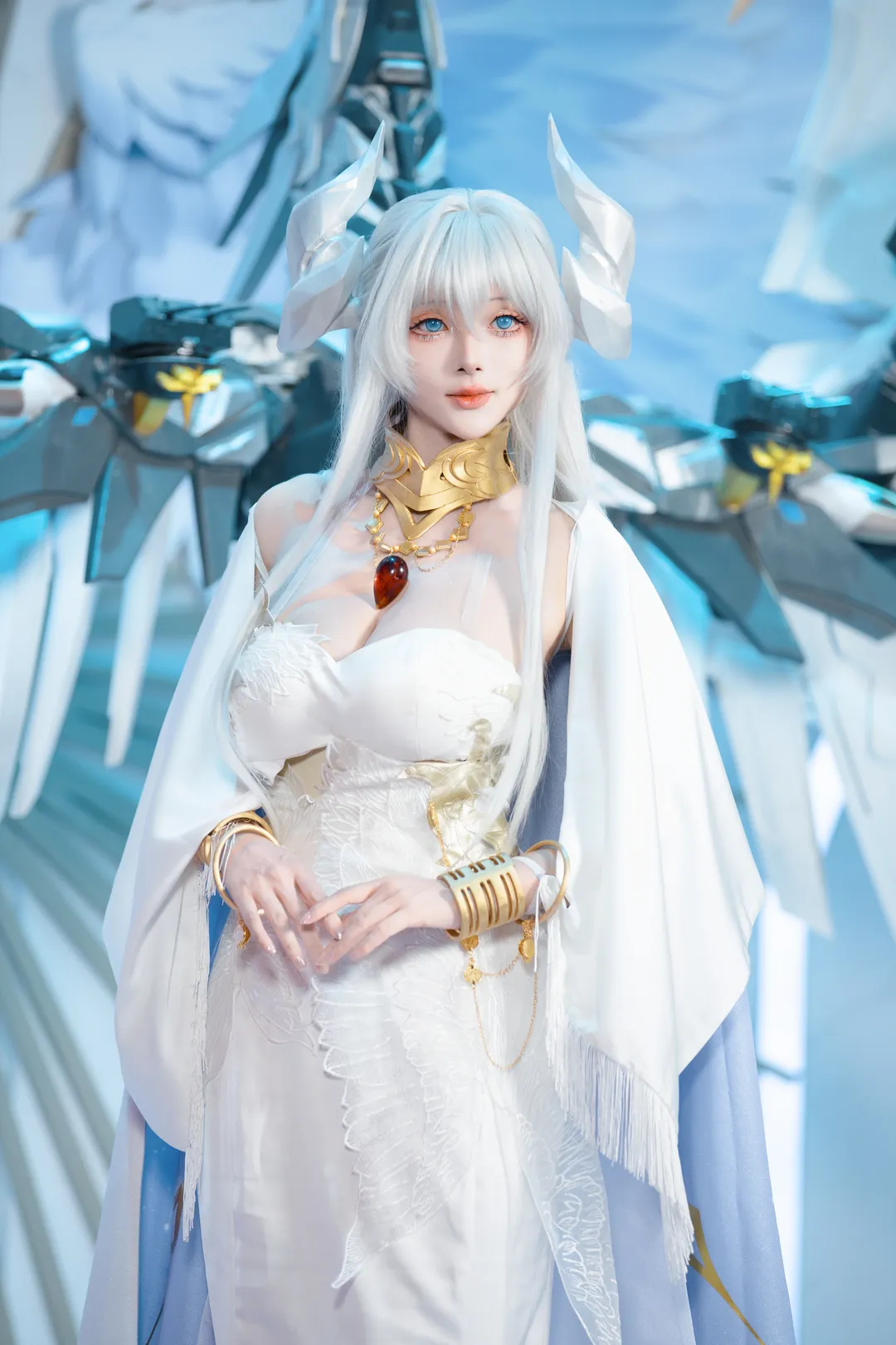 【瓦尔帕莱索cos】碧蓝航线白裙机械翼造型记录 - 第 6 张