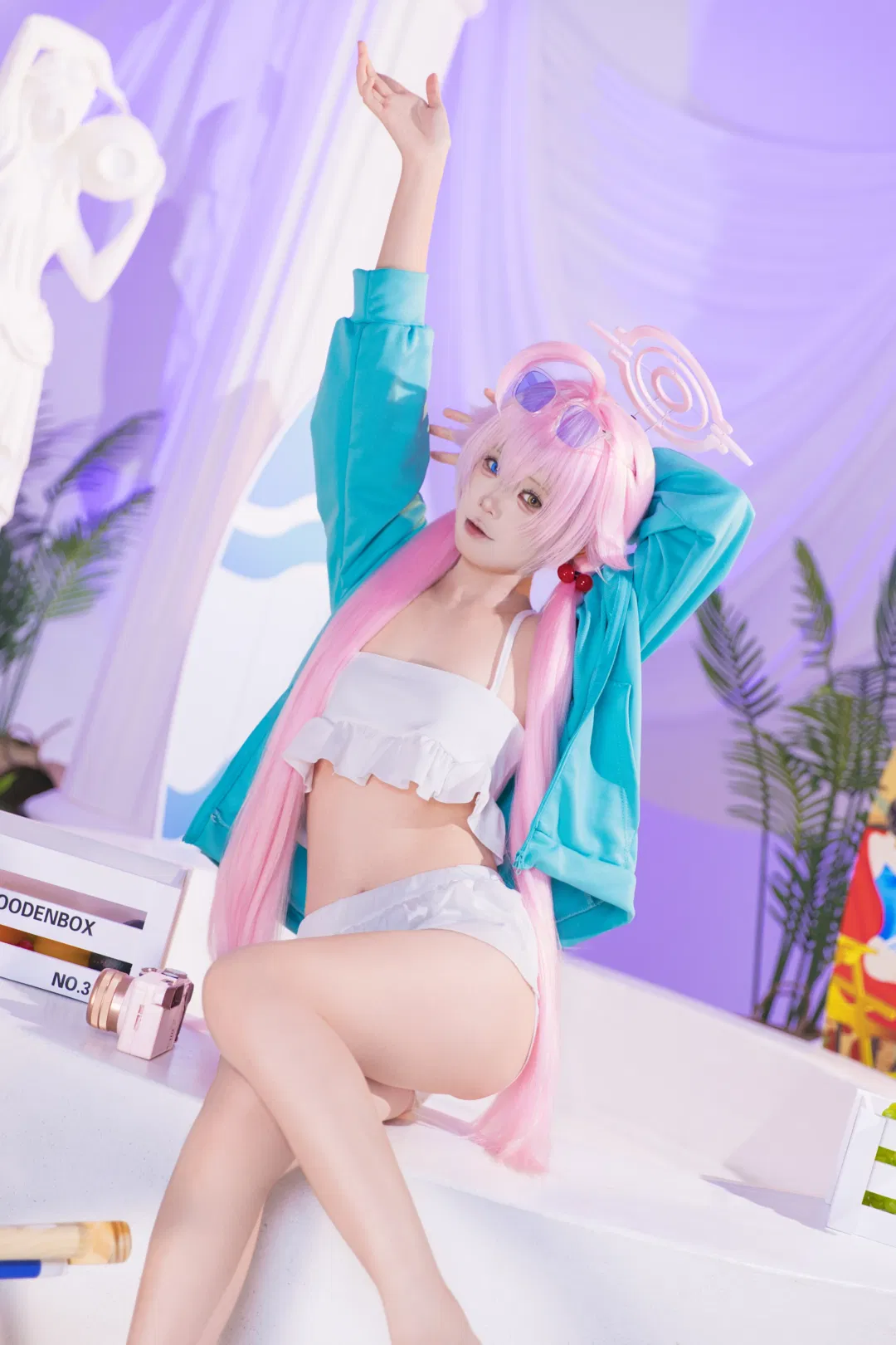 【小鸟游星野cos】蔚蓝档案泳装夏日沙滩写真 - 第 3 张