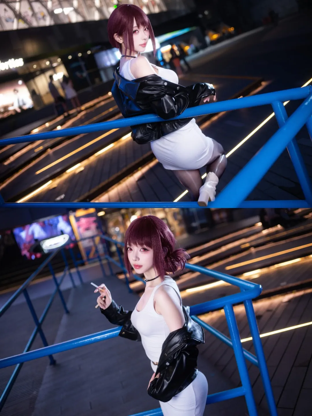 山田小姐cos：皮衣黑絲與深夜便利店的碰撞 - 第 3 張