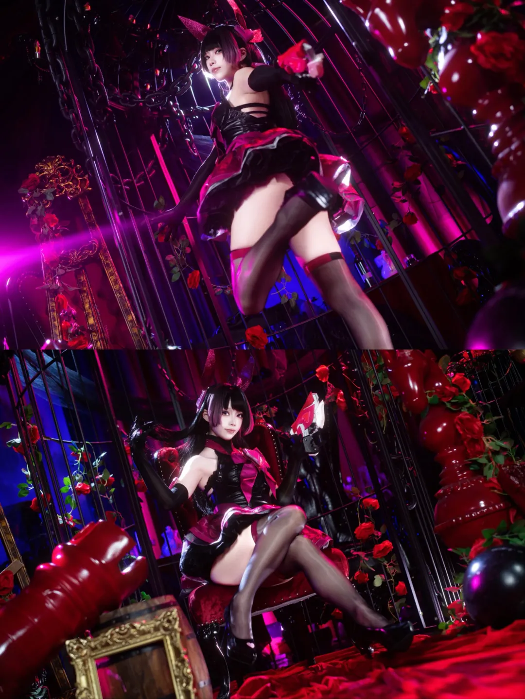 【D.Va cos】守望先锋夜魅影，暗黑哥特风的机甲少女 - 第 2 张