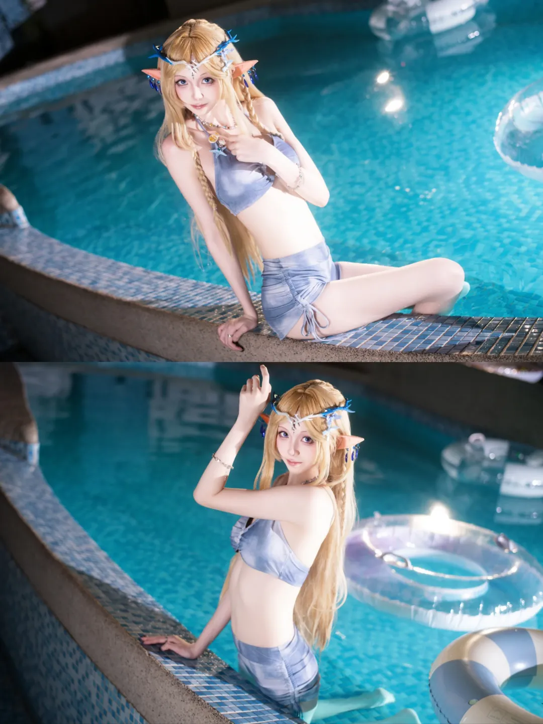 【卡提希娅cos】鸣潮泳池骑士的夜拍记录 - 第 5 张