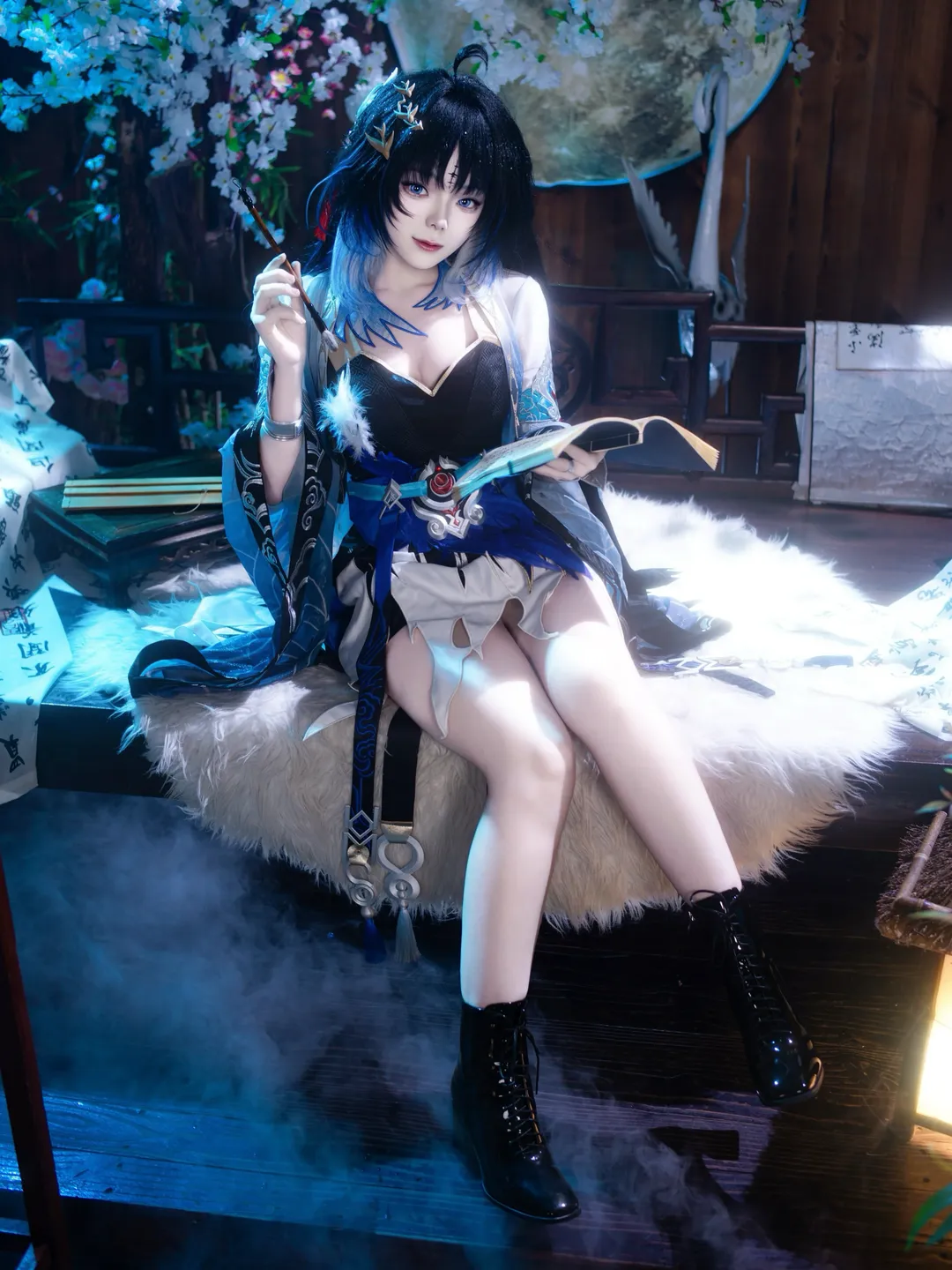 【秧秧cos】鸣潮玄翎造型的清冷与灵动 - 第 3 张
