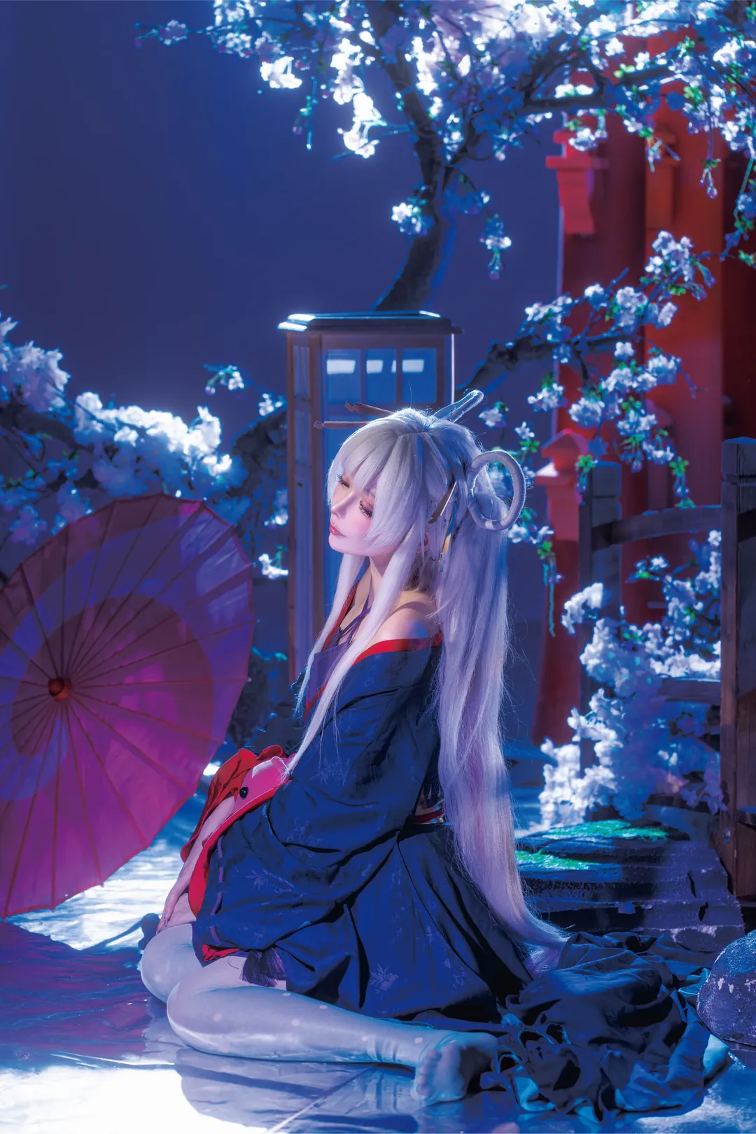【八千代cos】超时空辉夜姬的夜樱与和风静谧 - 第 1 张