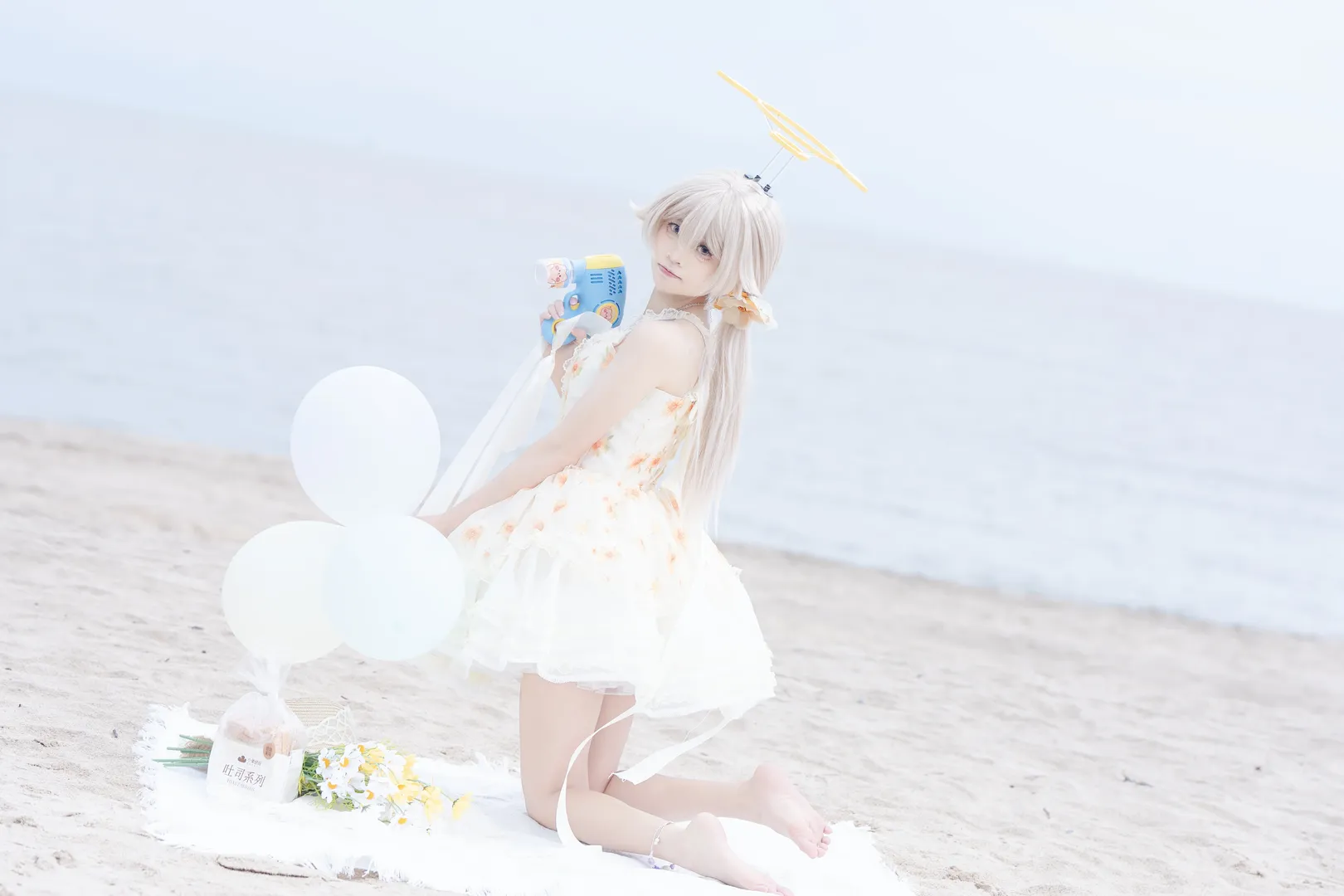 【日富美cos】蔚蓝档案，夏日海滩的清新写真 - 第 4 张