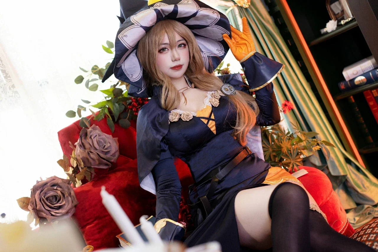 【丽莎cos】原神魔女的慵懒与复古 - 第 1 张